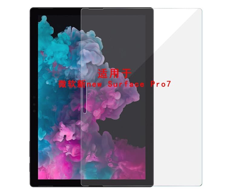 Tempered glass screen protector for Microsoft Surface Pro 7 Plus, Pro 7 12.3-inch with curved edges