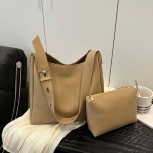 Cross-border Wholesale Large Shoulder Bag for Women 2024 New Casual Women's Bag Mother-Child Tote Bag Large Capacity Minimalist Shoulder Bag