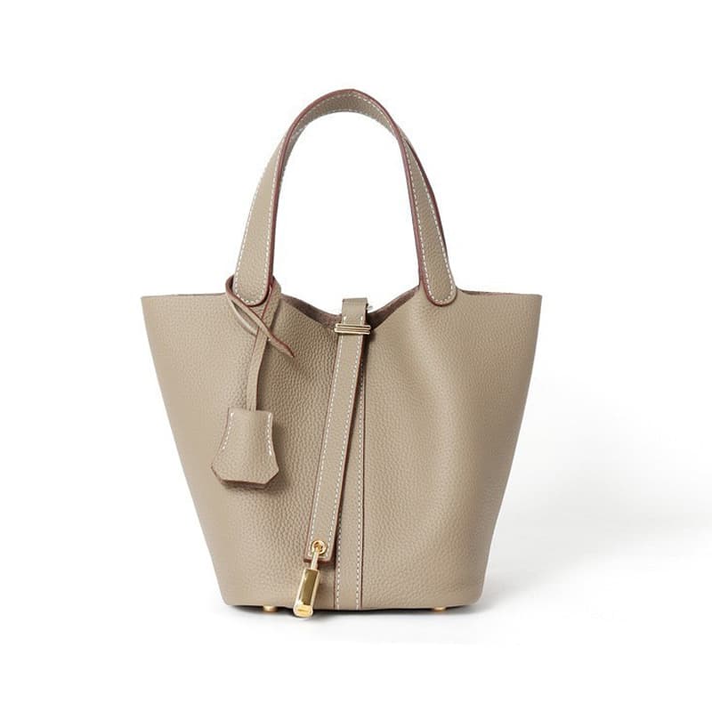 Bags Best Selling Bucket Bag Genuine Leather Women's Bag Vegetable Basket Bag Mummy Bag Bridal Wedding Bag Light Luxury High-end Handbag