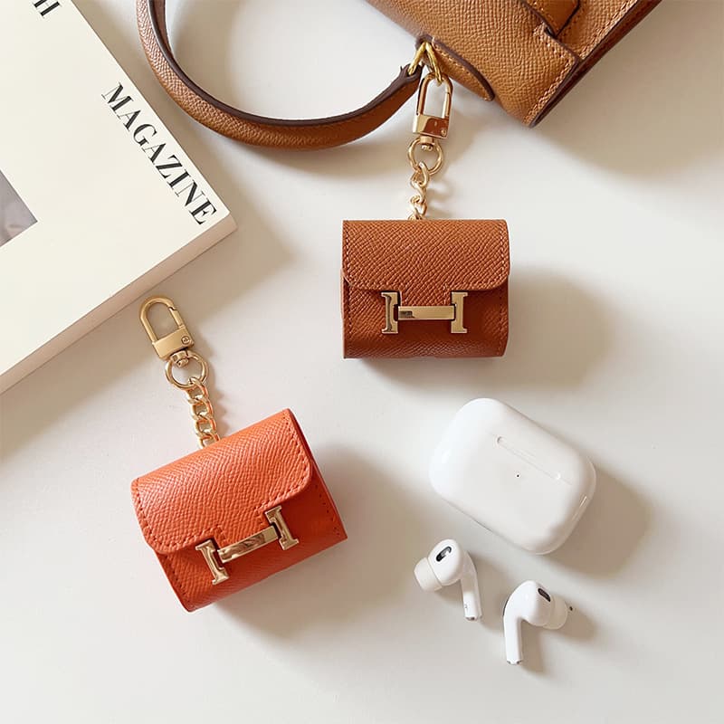 Mini Kelly Bag Charm Bluetooth Headphone Case Compatible with AirPods Pro 2 Earphone Case 4 Pendant Keychain