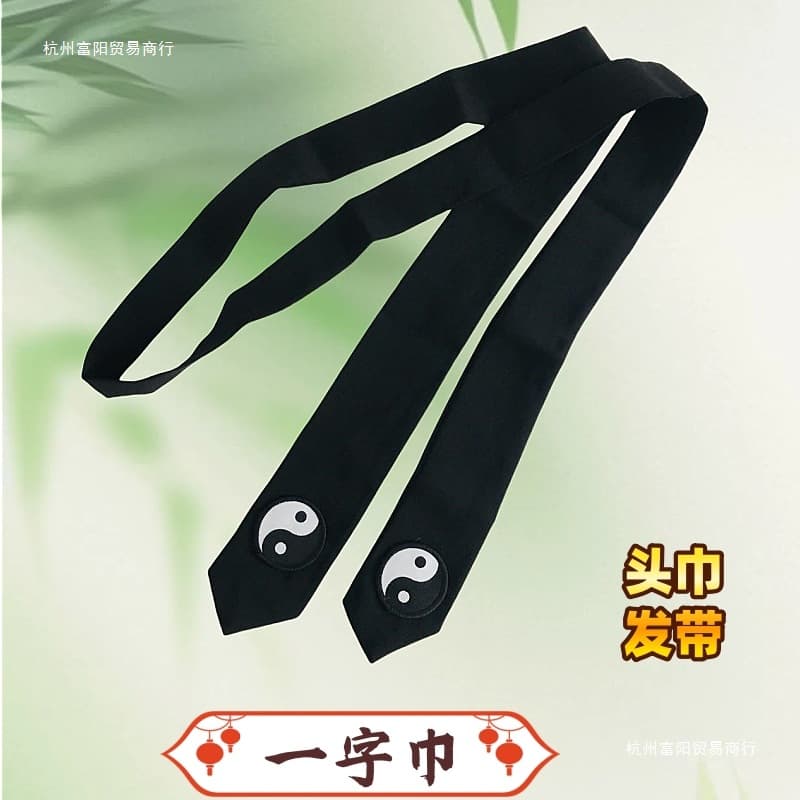 Headband Hat Xiaoyao Scarf Hat Tai Chi One-Character Scarf Lotus Leaf Scarf Traditional Ancient Costume Hair Scarf with Ties Quanzhen Prop Costume