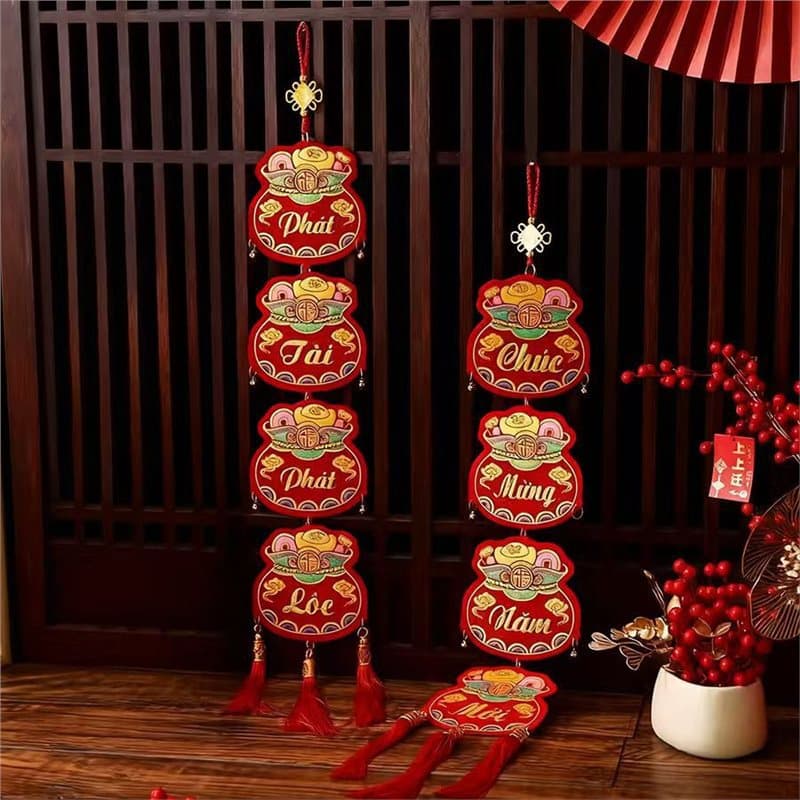 Year of the Horse 2026 Happy New Year Decorations: Couplets, Door & Living Room Decor for Festive Atmosphere