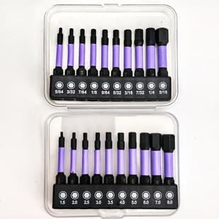 20PCS Hex and Torx Bit Set, Black S2 Material Impact-Resistant, 25/50 Length, for Cross-Border Amazon