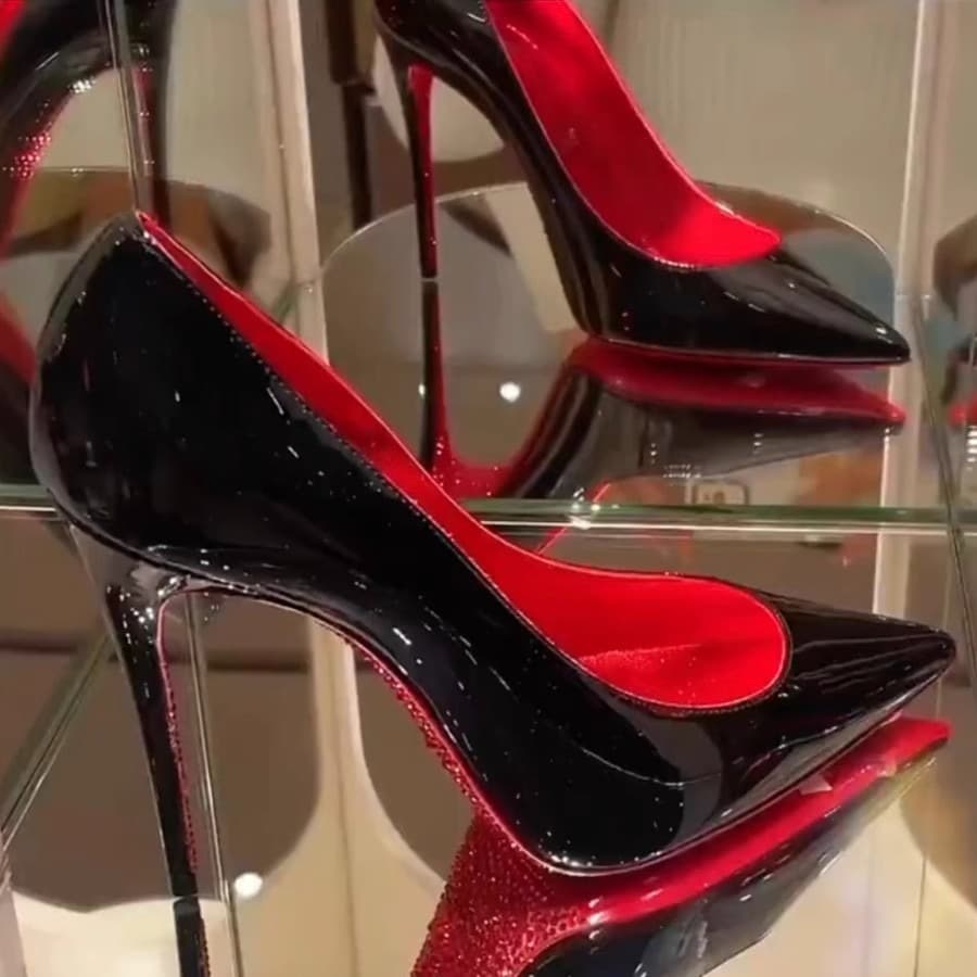 High Heels Bed Sex Shoes Women's Stiletto Heel 2025 New Autumn Black 10cm Sexy Pointed Single Shoes