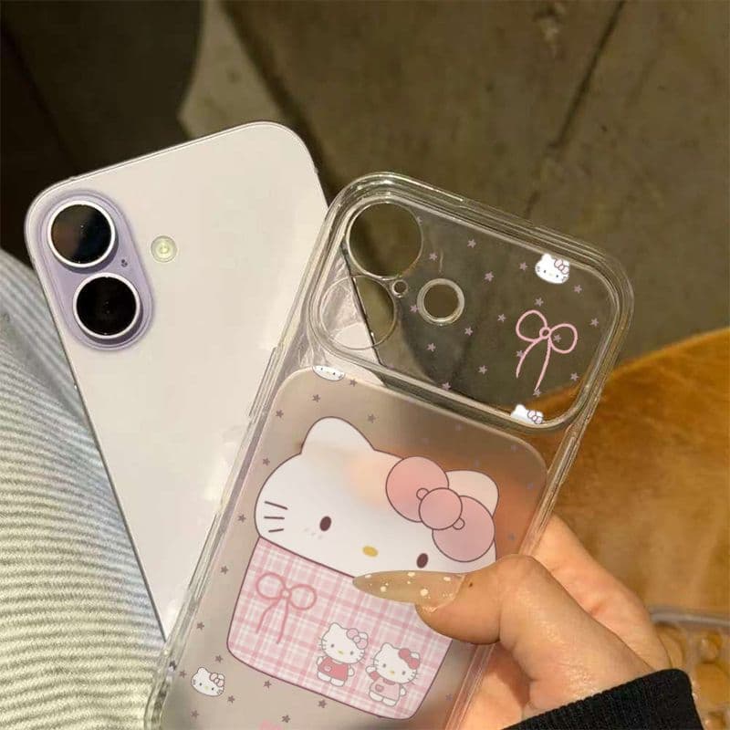 Polka Dot Hello Kitty Compatible with iPhone 17 Pro Max / 17 Pro Case, 16/15/14p Anti-Drop Soft 13 Clear Instant Change