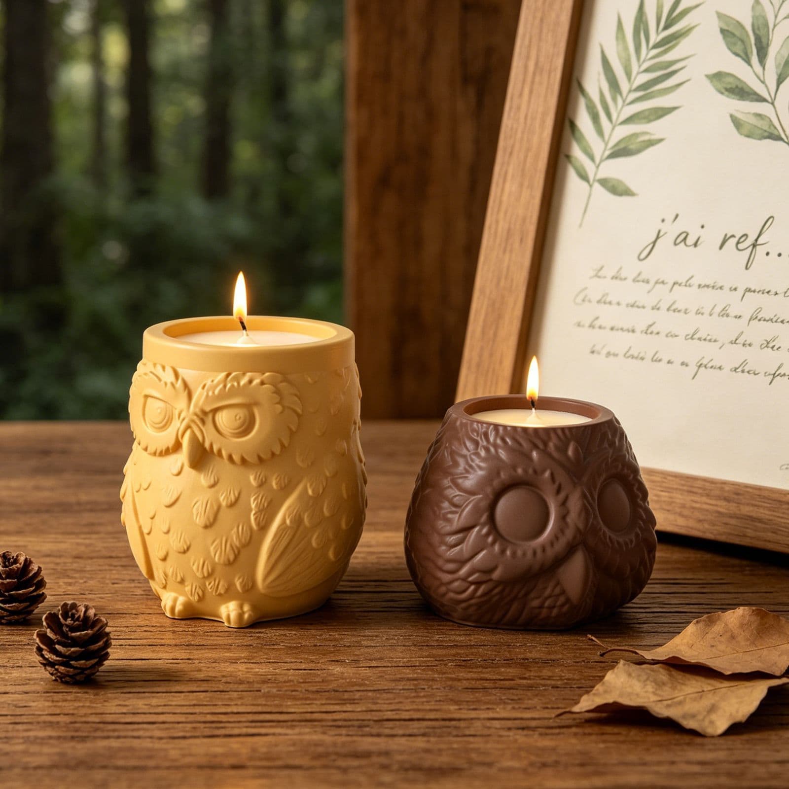 Yumeiren Cross-border New Product Owl Storage Jar Silicone Mold DIY Aromatherapy Plaster Candle Cup Resin Mold