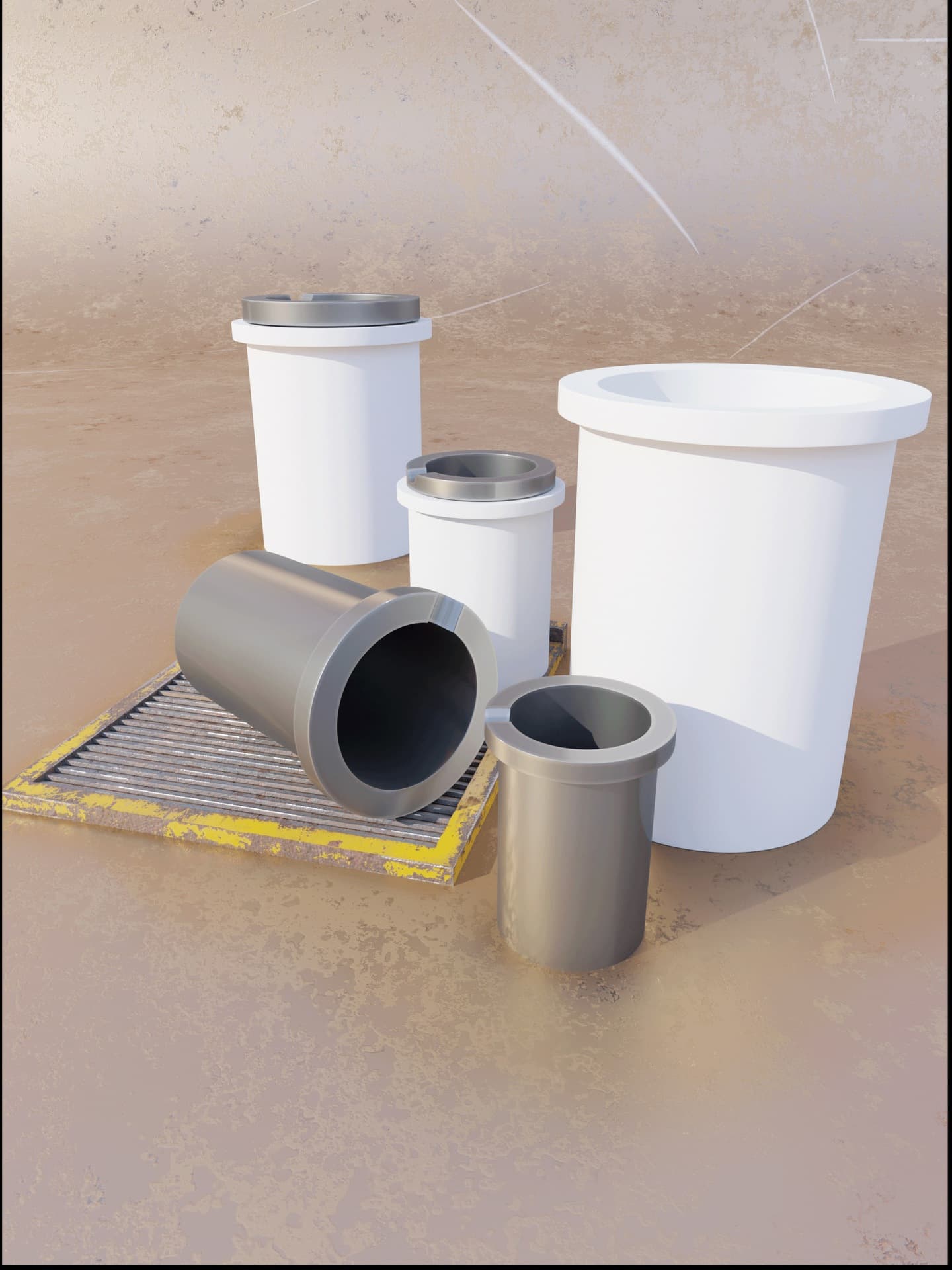 High-Temperature Resistant Gold Silver Casting Single Loop Jewelry Smelting High Purity Silver Ingot Mold Kilogram Graphite Crucible Quartz Crucible