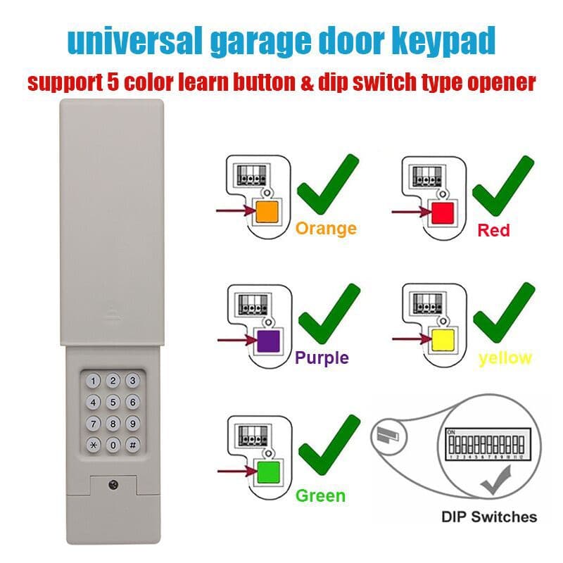 Universal garage door opener keyboard 893max 315-390Mhz Keypad