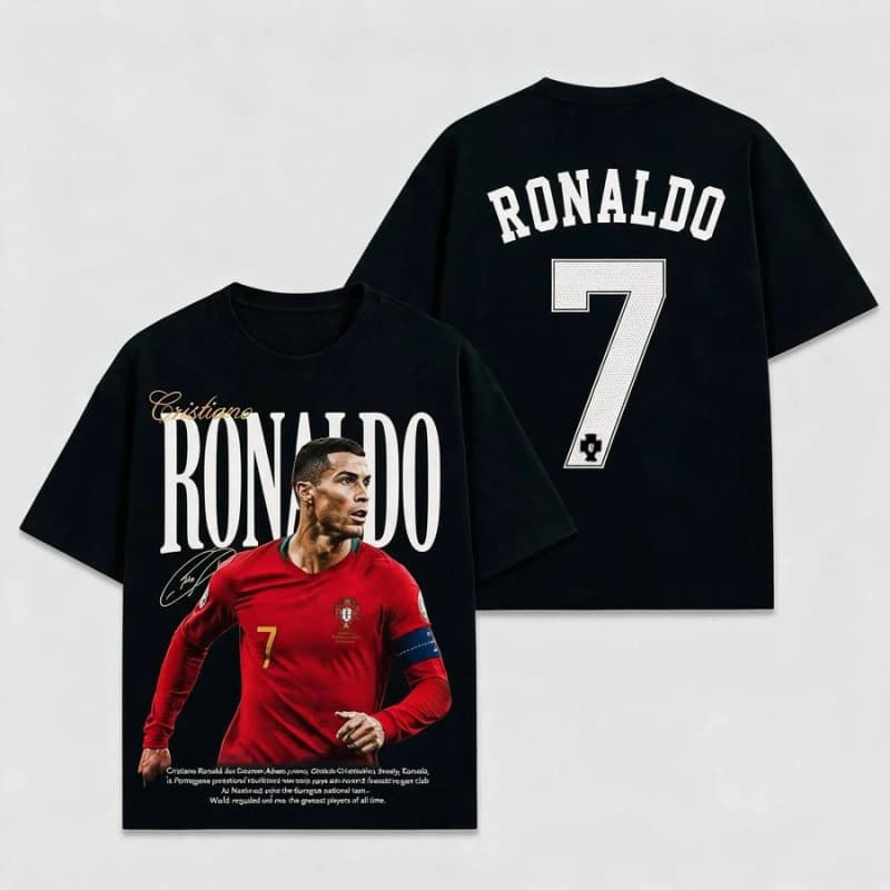 Ouma 100% Cotton FIFA Ronaldo Portugal #8 World 2026 Premium Cotton