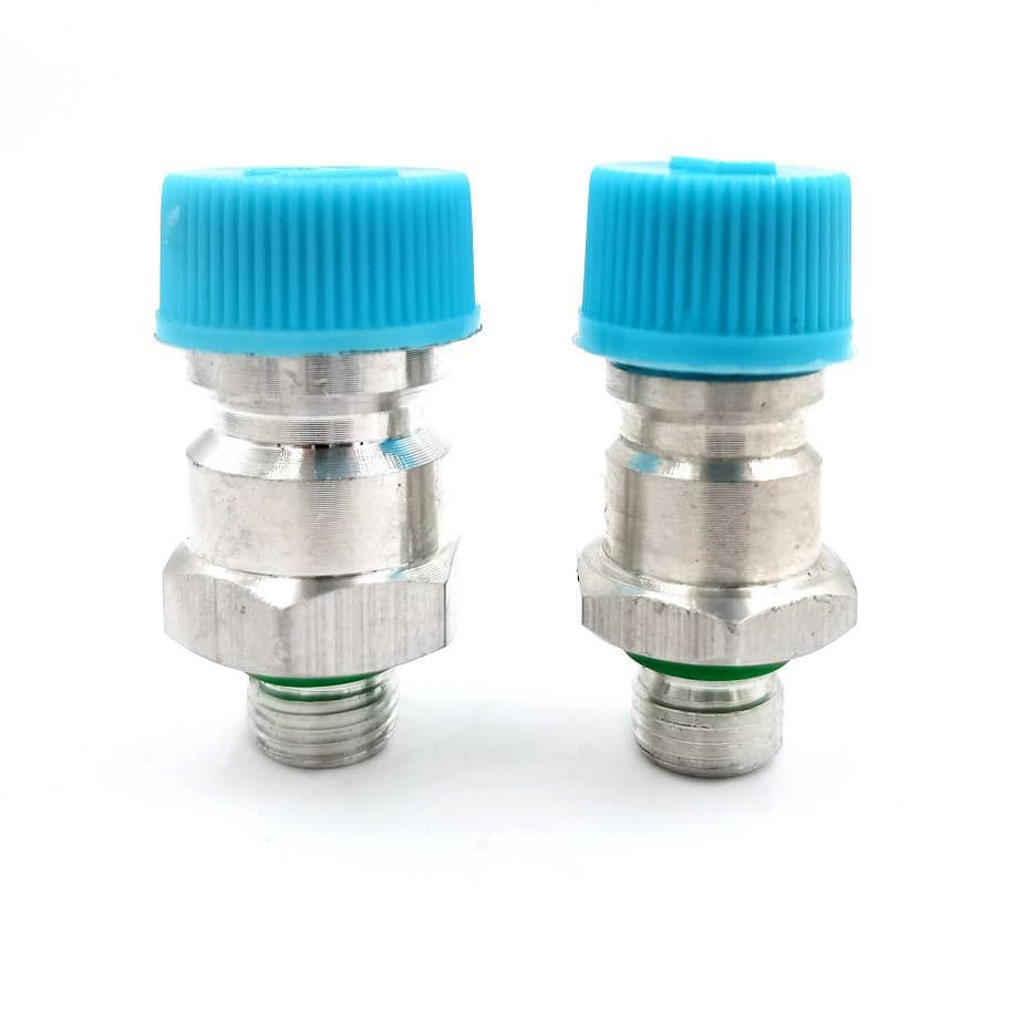Car Air Conditioning R134a Valve Aluminum Welded Valve Seat Threaded Inflation Nozzle 508 Passat Inflation Nozzle