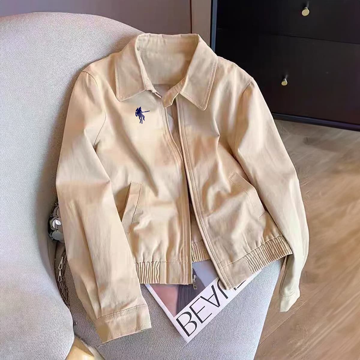 Kaikuo Cross-border European and American Casual Vacation Jacket Long Sleeve Zip-up Coat Women's Clothing 2025 Fall Winter Amazon Independent Station