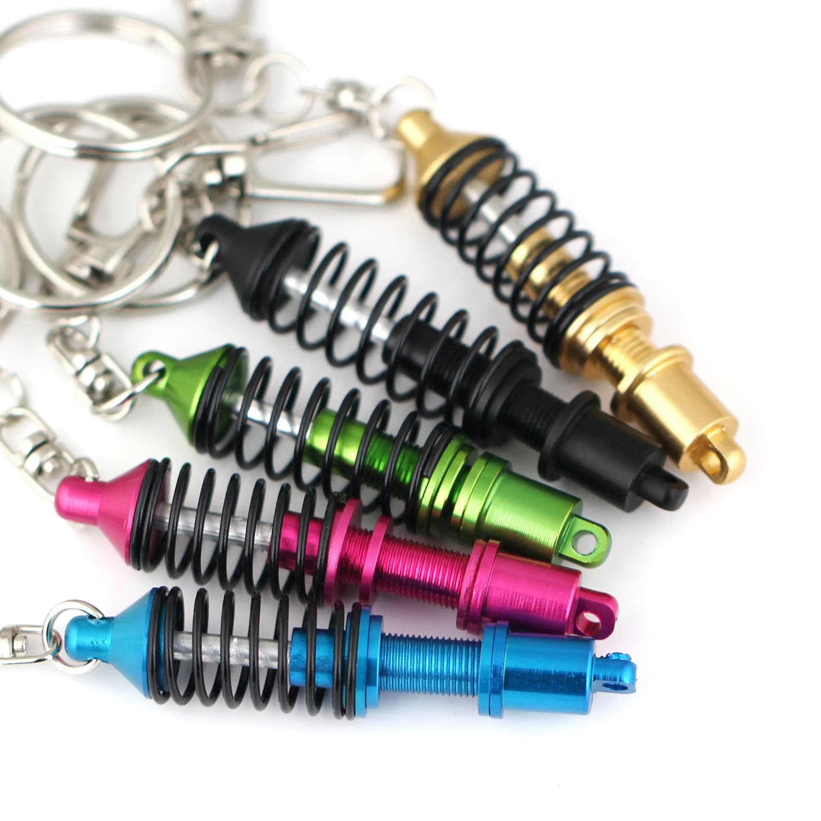 Car Keychain Shock Absorber Stress Relief Keychain Pendant Metal Advertising Gift Wholesale Spring Keychain Wholesale
