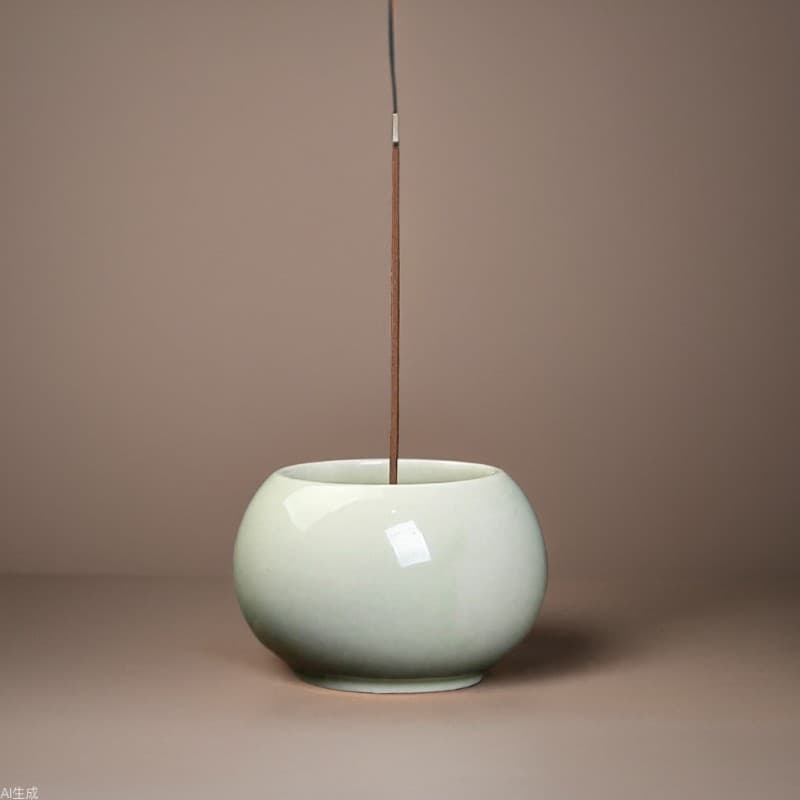 Plant ash Baifu jar small incense burner household sandalwood incense burner line incense insert incense seat indoor tea table ceramic ornaments