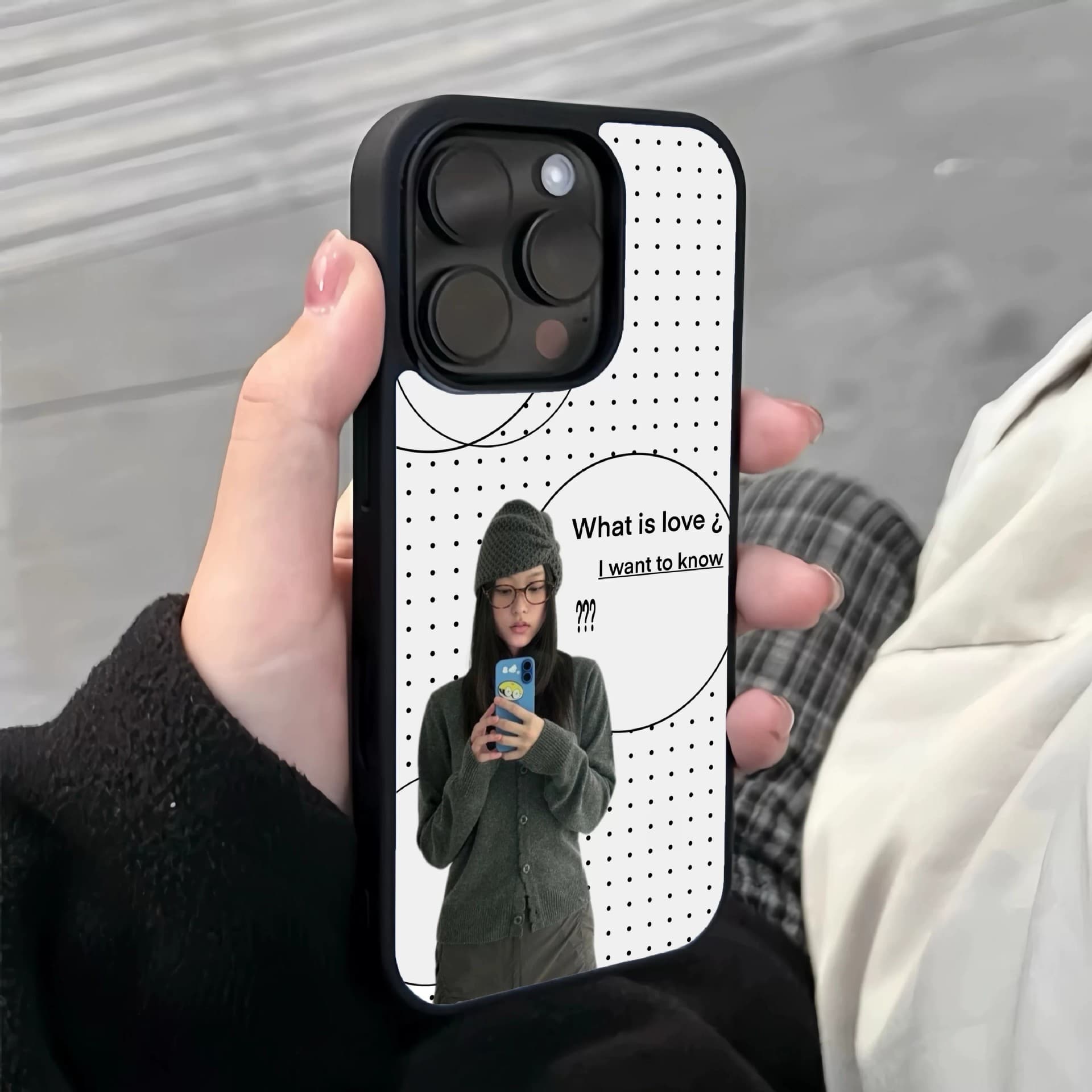 Korean Ins Style Phone Case for iPhone 17 Pro Max, Apple 16 Pro/15 Acrylic 13 Shockproof 12