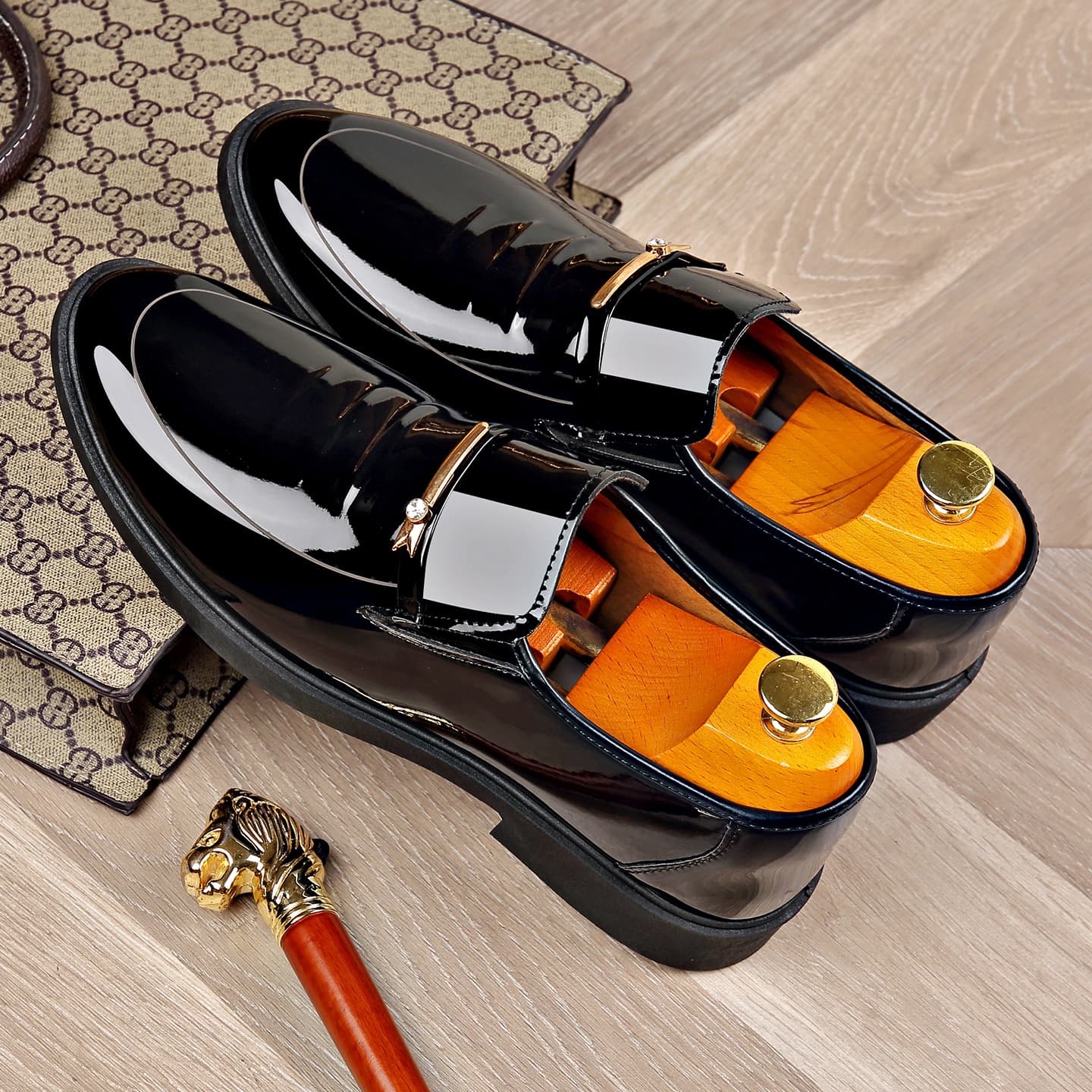 Temu Metal Cross-border Southeast Asian Men's High-end Leather Shoes Business Formal Casual Leather Shoes British Groom