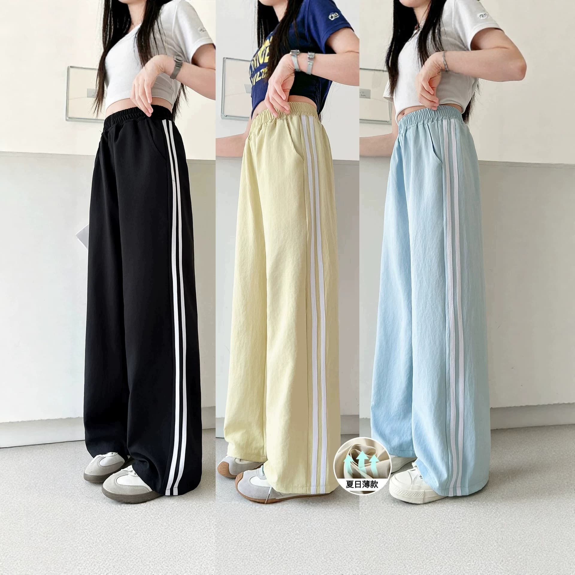 Girls' sports pants, summer wear, wide-leg pants for older children, anti-mosquito pants, thin casual pants, summer pants for girls, junior high school students