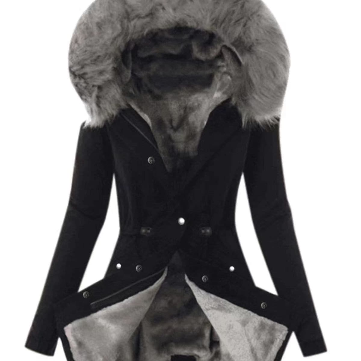 Amazon Hot-Selling Women's Cotton Parka Thick Warm Winter Coat with Faux Fur Hooded Down Alternative Jacket