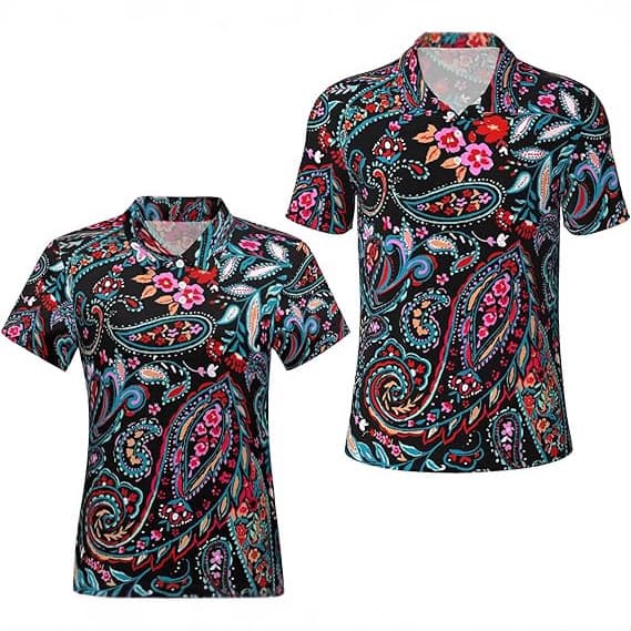 2025 Summer Printed Short-Sleeve Lapel Button Polo Shirt