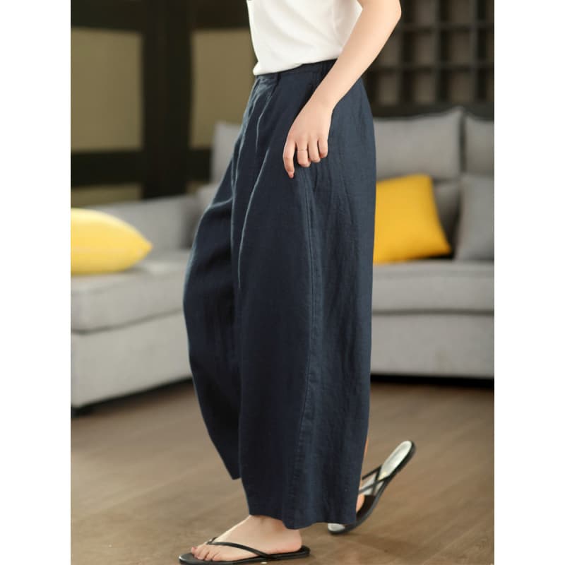 Slimming Curved Leg Pants for Women, High-Waist Loose Sickle Pants, Casual Long Pants, Harem Pants