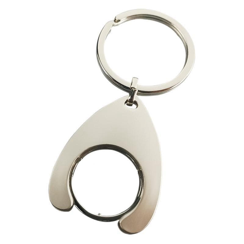 Trolley Token Coins Metal Blank Token Keychain Supermarket Shopping Cart Euro Token Buckle