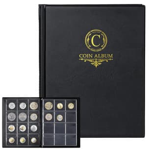 Cross-border 120 Slots Coin Storage Book, Commemorative Coin Collection Album, Protection Book, Badge Stamp Album