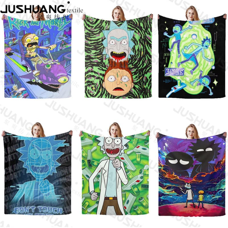 Rick and Morty Blanket Rick and Morty Flannel Blanket Air Conditioning Blanket Amazon Nap Throw Blanket Flannel