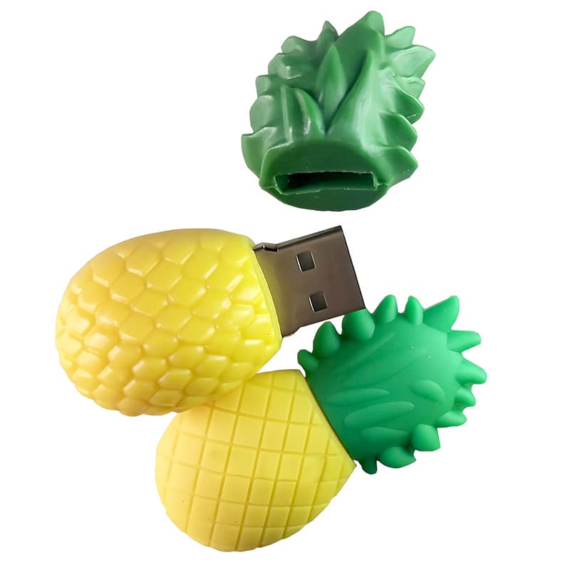 Pineapple USB Flash Drive Simulated Fruit USB Drive Personalized Creative Gift USB Drive Factory Wholesale Cartoon USB Drive 32G 64G Custom LOGO