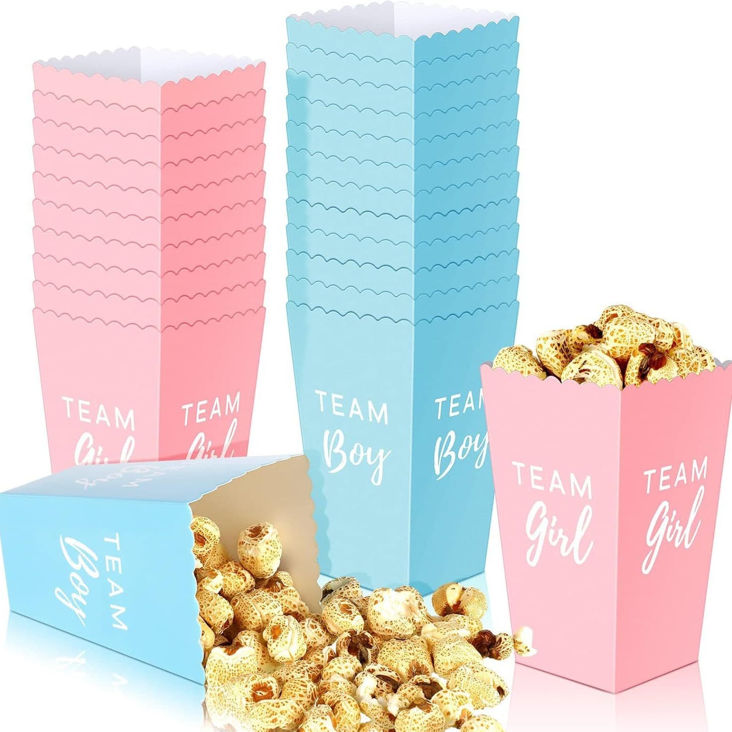 Boy or girl gender reveal popcorn box boy or girl gender reveal party chicken popcorn box