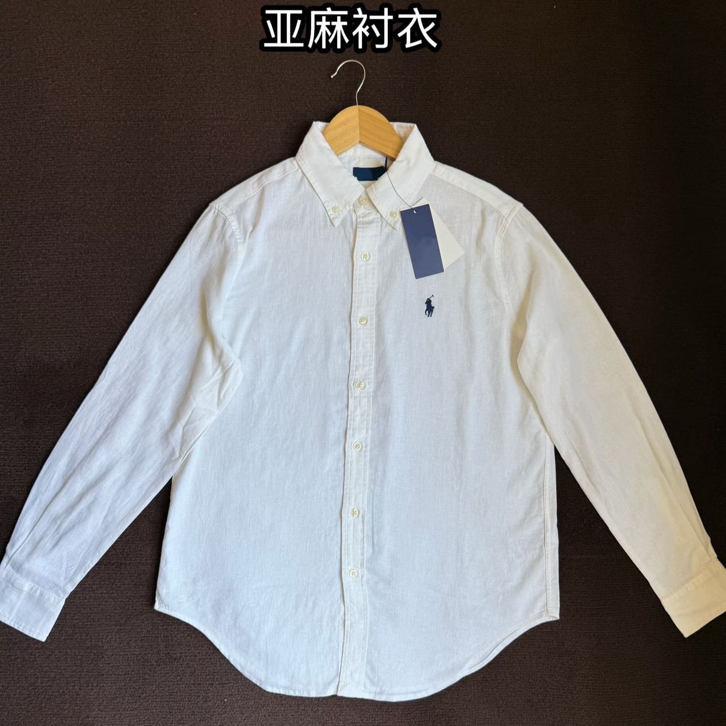 Spot PL classic Raff pony embroidered linen shirt single-breasted long-sleeved commuter casual women's sun protection shirt