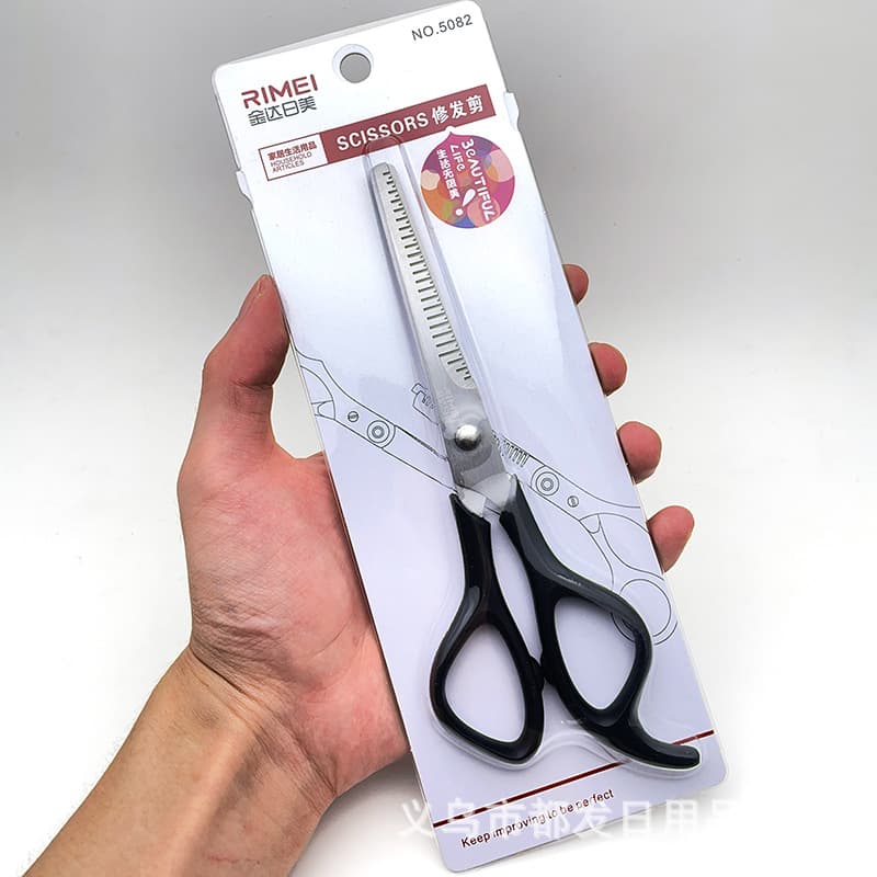 Jinda Rimei Hairdressing/Trimming Scissors Flat and Thinning Shears Individually Carded for Pet and Children's Haircut