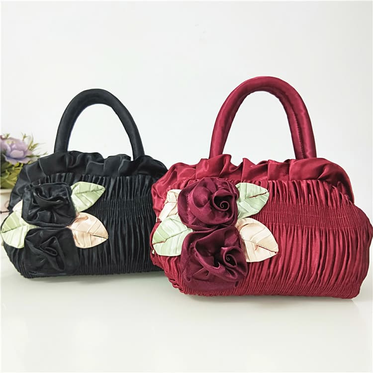 New sweet women's bag mini bag Xiaoxiang women's flower bag coin purse silk cloth bag princess bag mobile phone bag