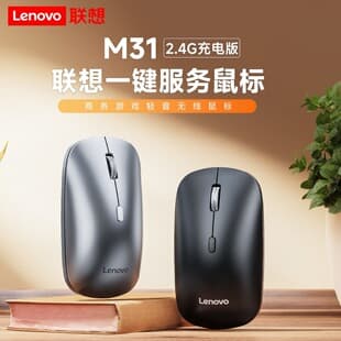 Lenovo M31 Wireless Mouse Dual Mode Silent Mouse Portable for Office, Business, Laptop