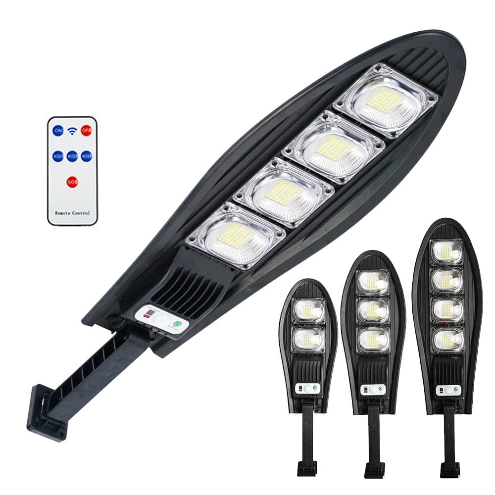 New Solar Street Light with Motion Sensor, 100W LED Integrated Extra Large Solar Street Light
