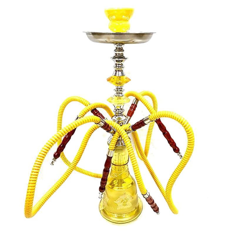 Cross-border Arabic Hookah Full Set Medium Size KTV Double Four Hose Shisha Hookah Water Pipe