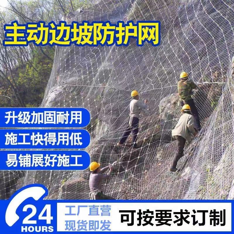 Active Slope Protection Net Passive Slope Protection Net Mountain Slope Reinforcement Soil Retention Net Wire Rope Net Active Protection Net