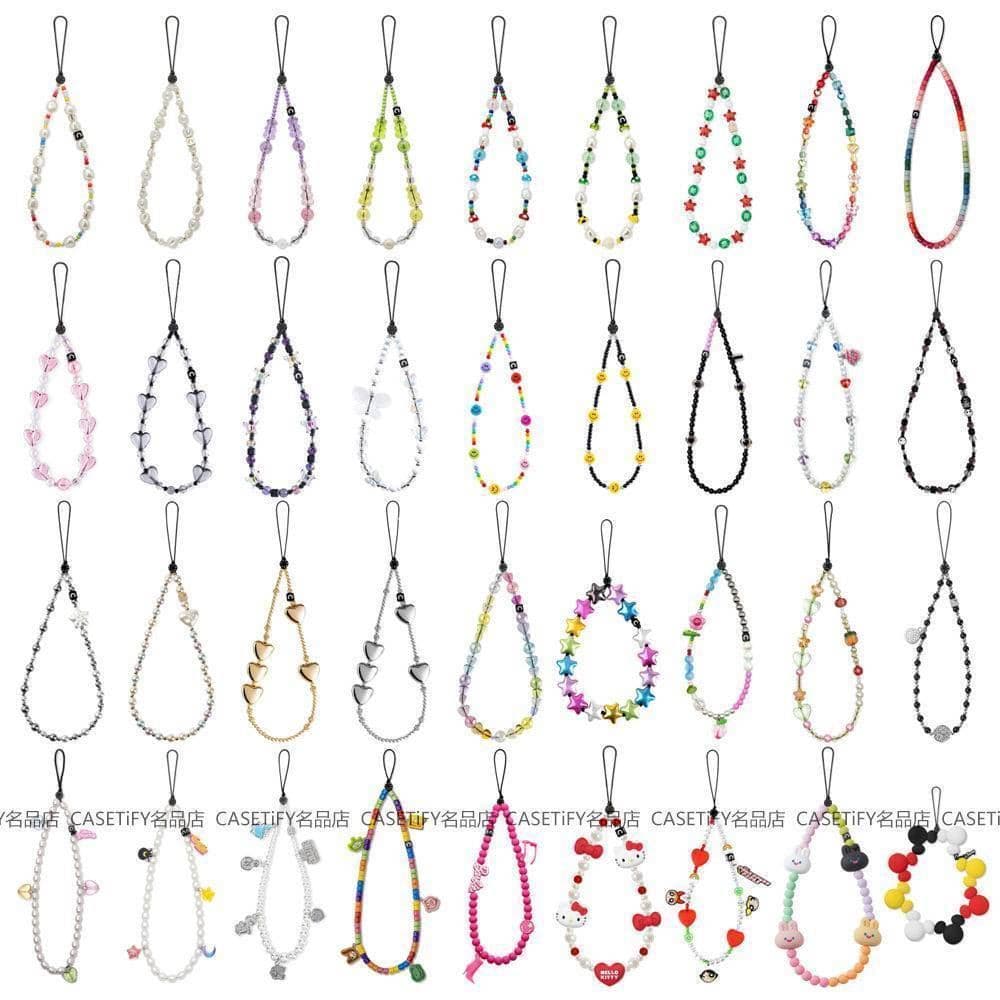 CASE High Version Wrist Strap Style Phone Version Butterfly Charm Phone Lanyard Pearl Dopamine Chain Heart