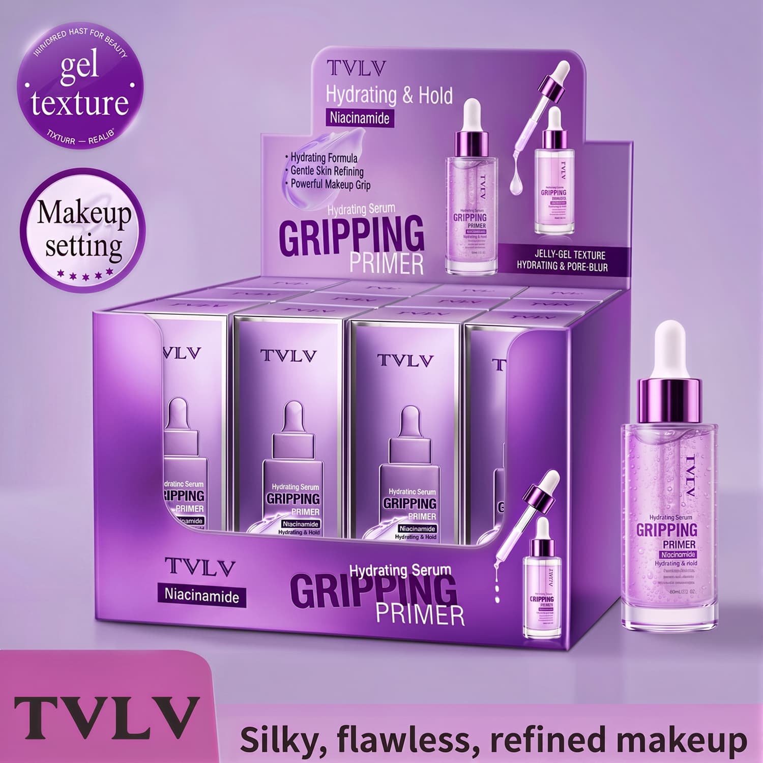 Cross-border TK Hot Selling Makeup Primer Moisturizing Serum Locking Water Firming Long-lasting Pre-makeup Base Cream Cosmetics