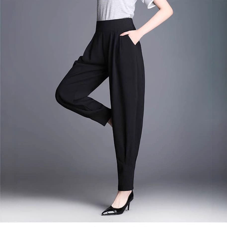 Cross-Border Women's New Harem Pants, Summer Thin Nine-Tenths Pants, Slimming Loose Plus Size Carrot Pants...