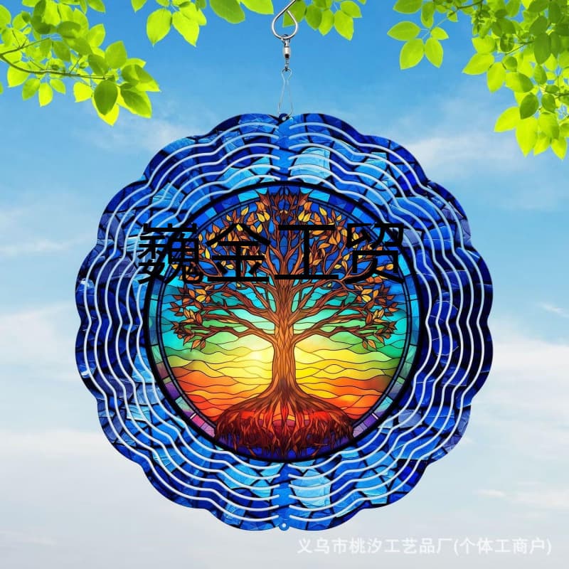 Cross-Border Outdoor Wind Chimes and Metal Wind Spinners Suitable for Outdoor and Indoor Decoration, Garden Art, and Gift Decoration
