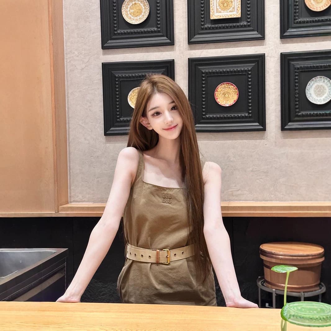 Original development! Shenzhen Nanyou Miao Department 26 Spring and Summer New Workwear Vest Skirt ~ Belt Commuting College Style