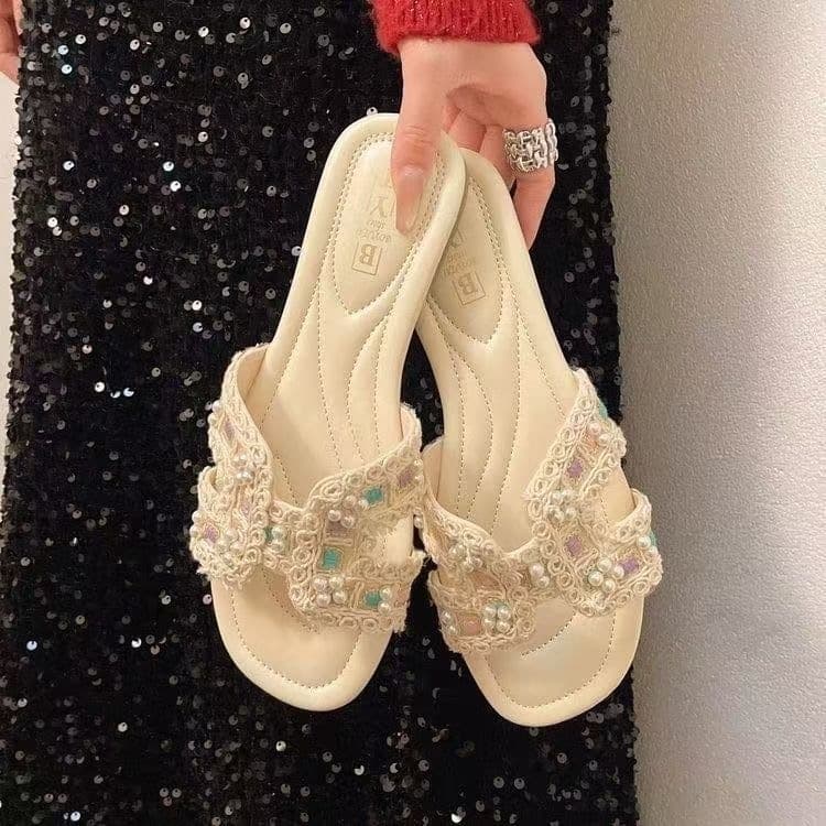Slippers summer dopamine slip-on fashion new ethnic style home outing 2026 dormitory quick-drying high-end