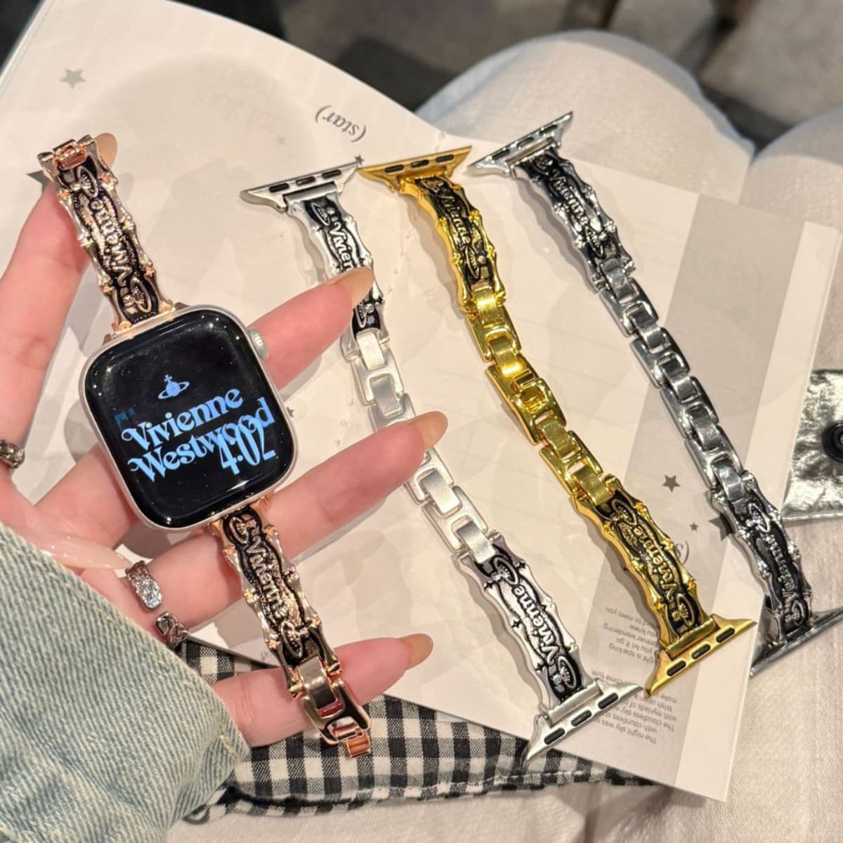 Vintage Westwood Copper Metal Band Compatible with Apple Watch iWatch 11th Gen 10/9/8 Ultra SE