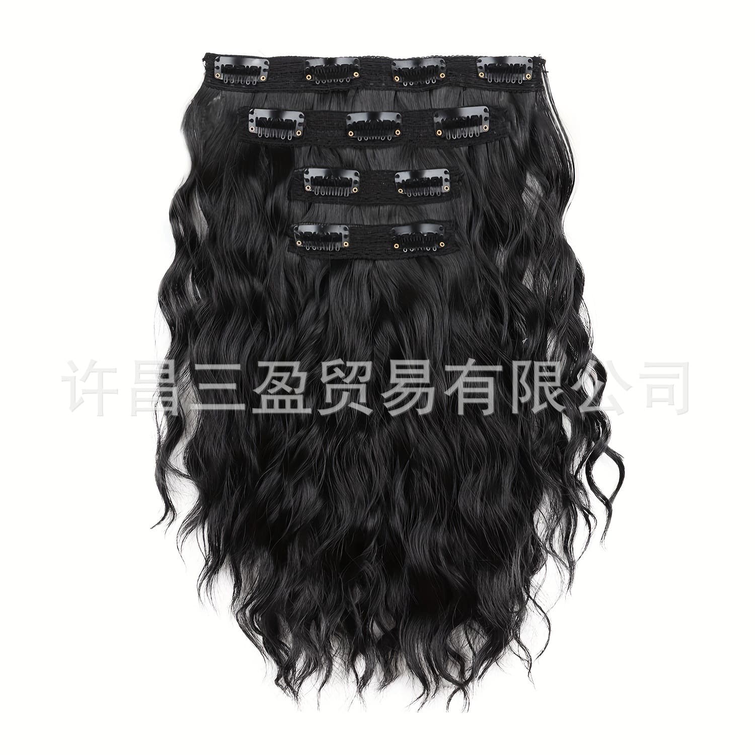 Short Highlighted Wool Curl Hair Extensions, Fashion Short Wig, Synthetic Heat-Resistant Material, Adds Volume