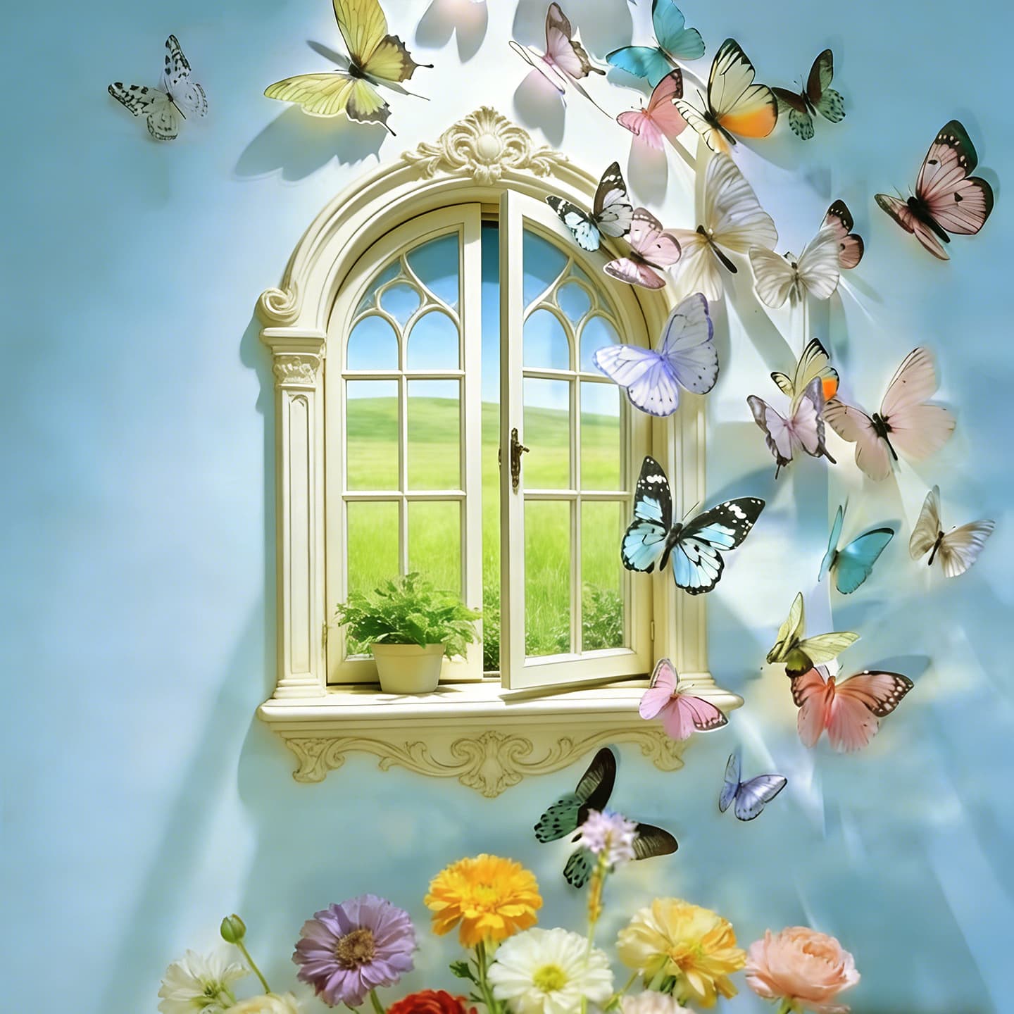 Custom 3D PVC realistic self-adhesive butterfly wall decor accessories wall decoration props 3D wall stickers