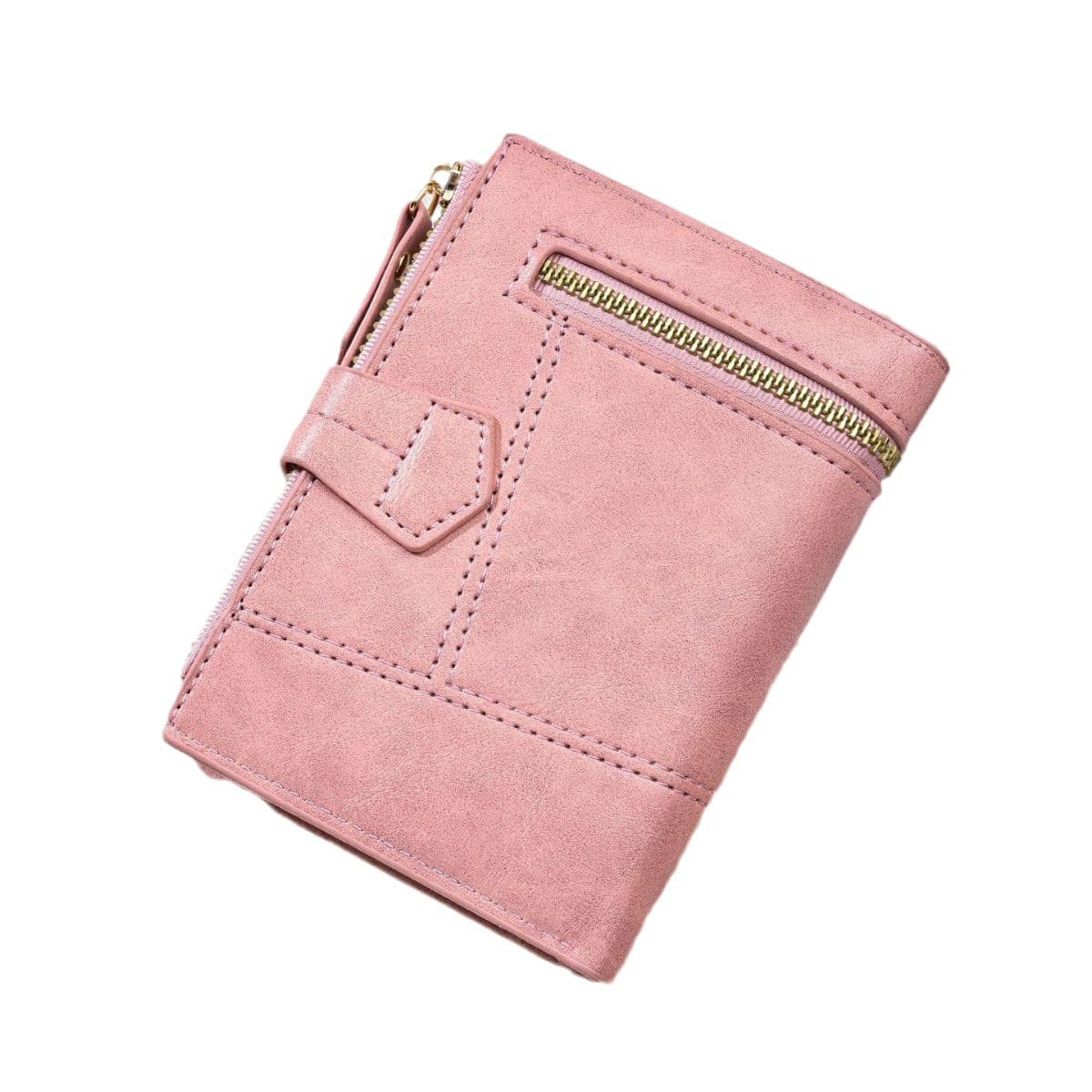 2026 New Arrival In Stock Cross-Border Trade Short Women's Wallet Japanese Chic PU Leather Zipper Trendy Coin Purse
