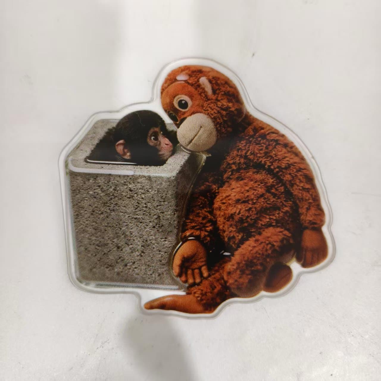 Cross-border Amazon Portable Monkey Refrigerator Magnets Protective Boxing Monkey Fridge Magnet