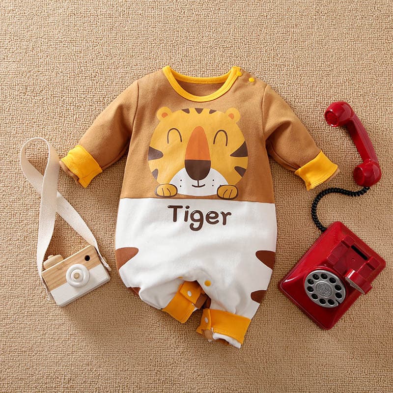 2025 New Baby Cartoon Romper Ins Style Baby Onesie Newborn Bodysuit Children's Clothing Factory Wholesale