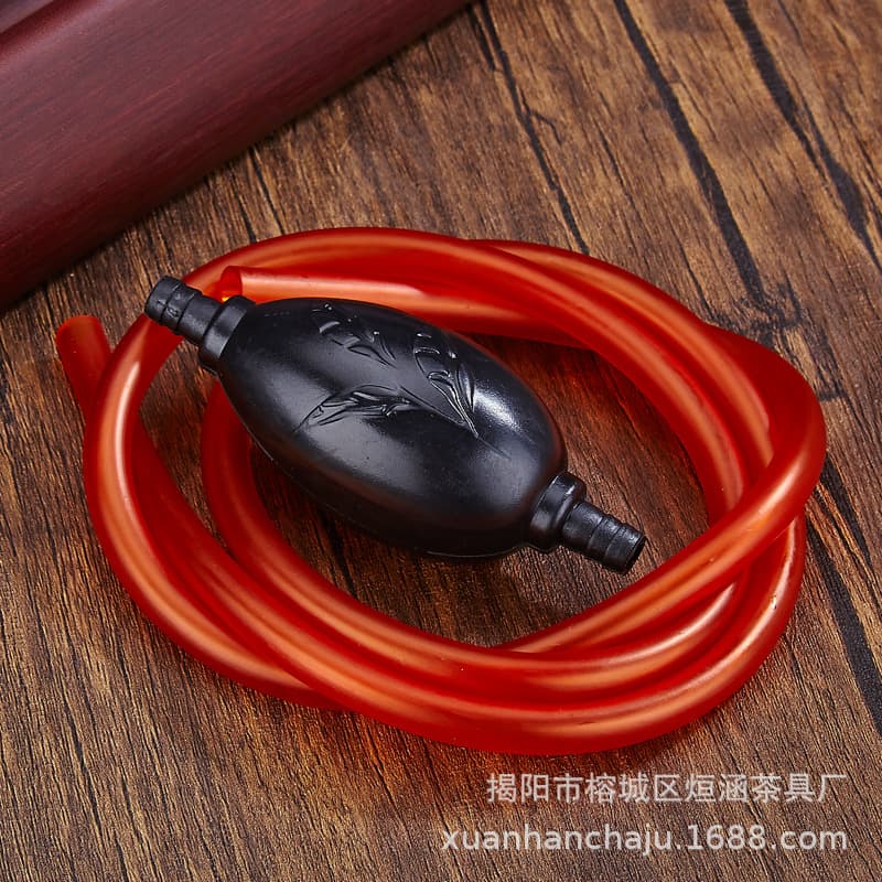 Tea Tray Drain Hose with Suction Ball, Gongfu Tea Set Accessories, Under-Table Leak Hose for Tea Table, Anti-Freeze Soft Tube Replacement Part