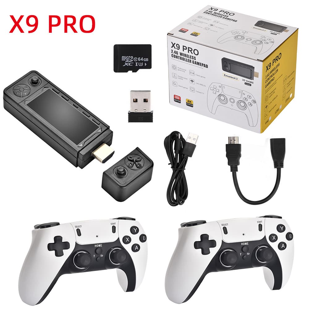P5 Foreign Trade X9PRO TV Game Console HD 2.4G Wireless Retro HDMI Home Game Console PSP Arcade