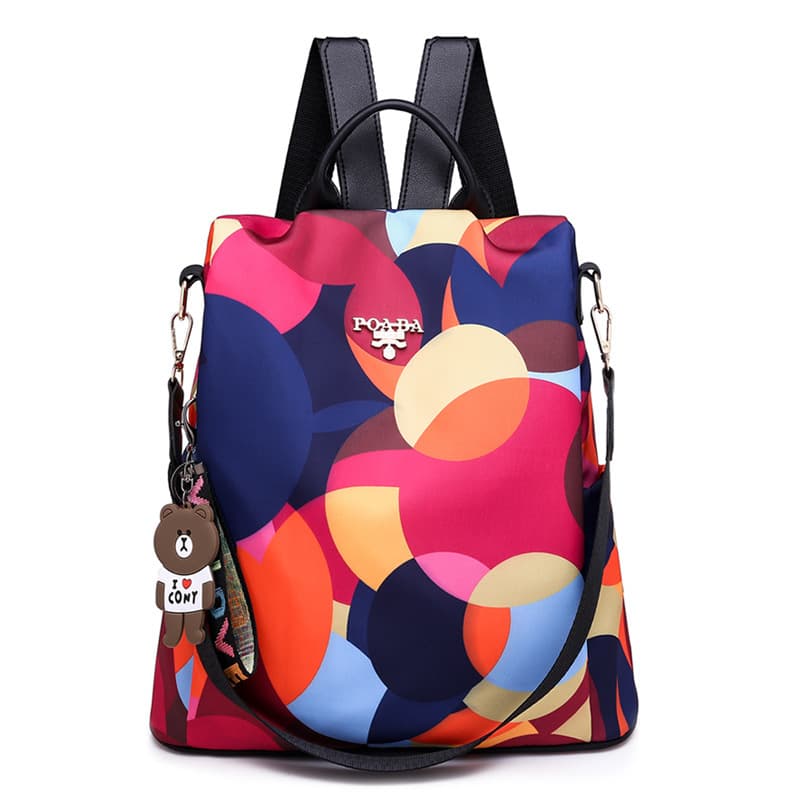 Foreign trade hot style fashion backpack women's 2024 Korean-style versatile oxford fabric anti-theft backpack with accessories